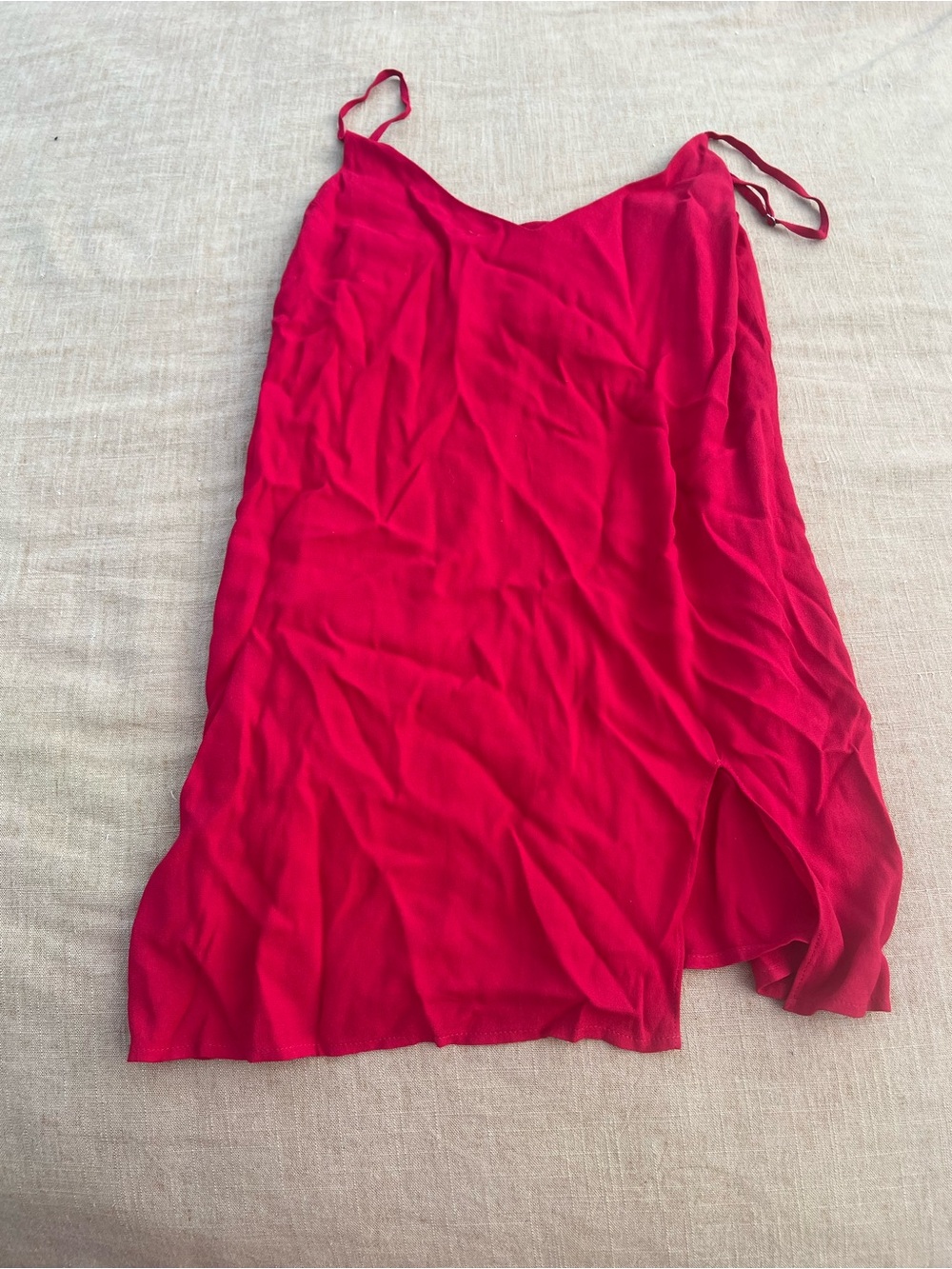 Reformation Cherry Red Marlowe Mini Slip Dress Baddie Club Wear Coquette Size M